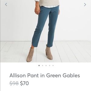 Marine Layer Allison pants in Green Gables